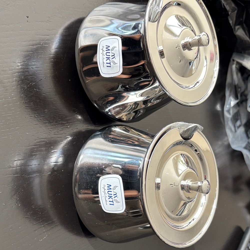 Stainless Steel Sugar Bowls with Lids
